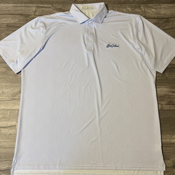 Holderness Bourne Performance Stretch Golf Polo Shirt Sea Island Resort Size 2XL - Picture 2 of 8